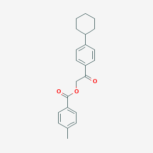molecular formula C22H24O3 B339365 2-(4-Cyclohexylphenyl)-2-oxoethyl 4-methylbenzoate 