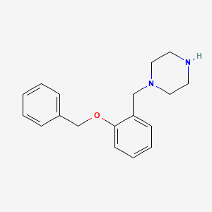 molecular formula C18H22N2O B3393836 1-{[2-(Benzyloxy)phenyl]methyl}piperazine CAS No. 523980-11-2