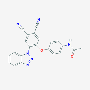 molecular formula C22H14N6O2 B339390 N~1~-{4-[2-(1H-1,2,3-BENZOTRIAZOL-1-YL)-4,5-DICYANOPHENOXY]PHENYL}ACETAMIDE 