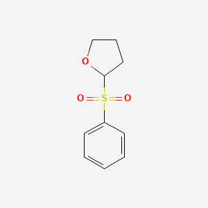 molecular formula C10H12O3S B3394319 Furan, tetrahydro-2-(phenylsulfonyl)- CAS No. 120346-80-7