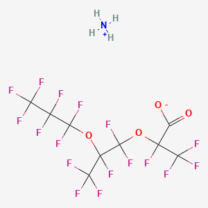 Propanoic acid, 2,3,3,3-tetrafluoro-2-(1,1,2,3,3,3-hexafluoro-2-(heptafluoropropoxy)propoxy)-, ammonium salt