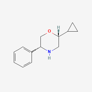 molecular formula C13H17NO B3394429 (2R,5R)-2-Cyclopropyl-5-phenylmorpholine CAS No. 1349829-31-7