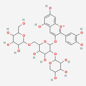 Cyanidin 3-O-[b-D-Xylopyranosyl-(1->2)-[b-D-glucopyranosyl-(1->6)]-b-D-galactopyranoside]