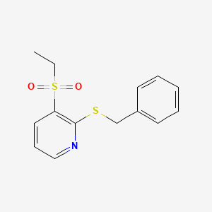 molecular formula C14H15NO2S2 B3394469 2-Benzylthio-3-ethylsulfonylpyridine CAS No. 175729-82-5