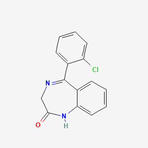 molecular formula C15H11ClN2O B3394533 1,3-Dihydro-5-(2-chlorophenyl)-2H-1,4-benzodiozepin-2-one CAS No. 3022-68-2