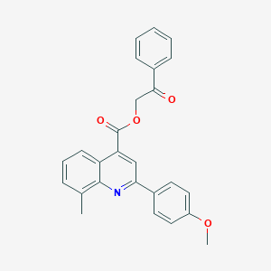 molecular formula C26H21NO4 B339454 2-Oxo-2-phenylethyl 2-(4-methoxyphenyl)-8-methylquinoline-4-carboxylate 