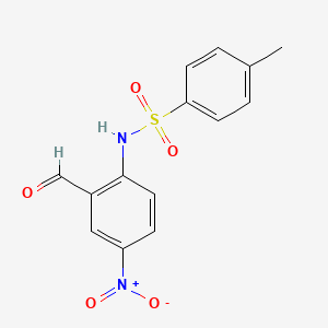 molecular formula C14H12N2O5S B3394571 N-(2-formyl-4-nitrophenyl)-4-methylbenzenesulfonamide CAS No. 39119-35-2