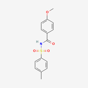 molecular formula C15H15NO4S B3394627 4-Methoxy-N-tosylbenzamide CAS No. 58734-14-8