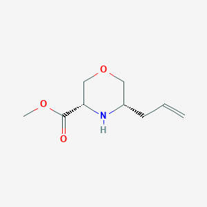 molecular formula C9H15NO3 B3394679 (3S,5S)-Methyl 5-allylmorpholine-3-carboxylate CAS No. 635714-22-6
