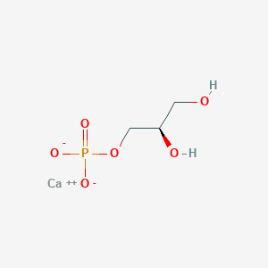molecular formula C3H7CaO6P B033947 calcium;[(2R)-2,3-dihydroxypropyl] phosphate CAS No. 102141-33-3
