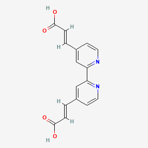 molecular formula C16H12N2O4 B3394749 2,2'-Bipyridine-4,4'-dipropenoic acid CAS No. 845307-48-4