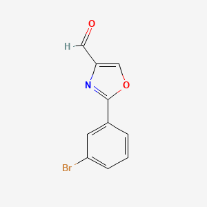 B3394786 2-(3-Bromo-phenyl)-oxazole-4-carbaldehyde CAS No. 885273-03-0