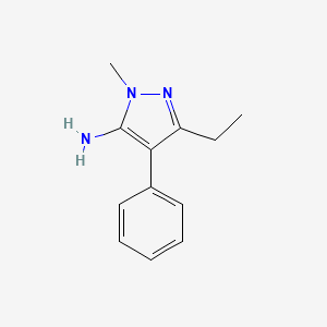 molecular formula C12H15N3 B3394808 3-Ethyl-1-methyl-4-phenyl-1H-pyrazol-5-amine CAS No. 890014-40-1