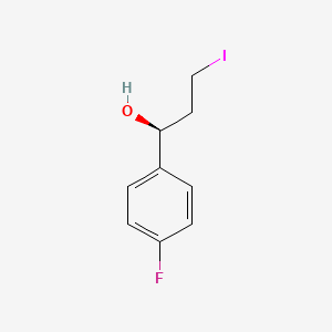 (S)-1-(4-fluorophenyl)-3-iodopropan-1-ol