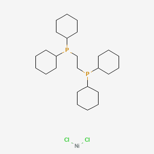 molecular formula C26H48Cl2NiP2 B3394882 Dichloronickel;dicyclohexyl(2-dicyclohexylphosphanylethyl)phosphane CAS No. 96555-88-3