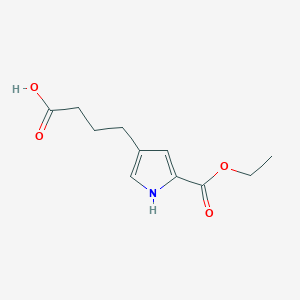 molecular formula C11H15NO4 B3394999 4-(5-(Ethoxycarbonyl)-1H-pyrrol-3-yl)butanoic acid CAS No. 119647-72-2