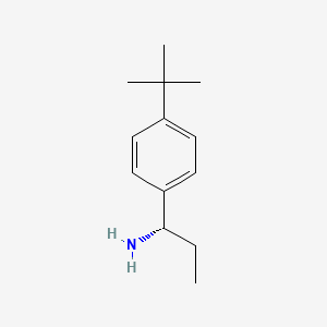 molecular formula C13H21N B3395005 (S)-1-(4-(Tert-butyl)phenyl)propan-1-amine CAS No. 1212887-14-3