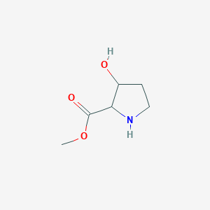 molecular formula C6H11NO3 B3395060 Methyl 3-hydroxypyrrolidine-2-carboxylate CAS No. 1378292-24-0