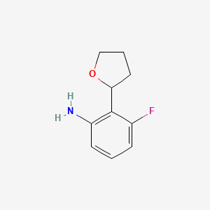 molecular formula C10H12FNO B3395068 3-Fluoro-2-(tetrahydrofuran-2-yl)aniline CAS No. 1384984-24-0