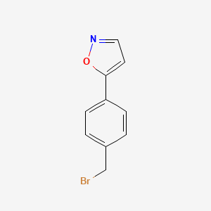molecular formula C10H8BrNO B3395147 5-(4-(Bromomethyl)phenyl)isoxazole CAS No. 169547-50-6