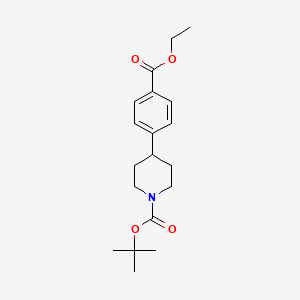 molecular formula C19H27NO4 B3395197 Tert-butyl 4-(4-(ethoxycarbonyl)phenyl)piperidine-1-carboxylate CAS No. 206446-48-2
