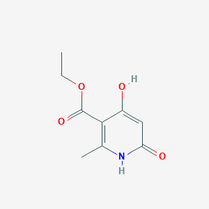 molecular formula C9H11NO4 B3395349 Ethyl 4-hydroxy-2-methyl-6-oxo-1,6-dihydropyridine-3-carboxylate CAS No. 3950-10-5