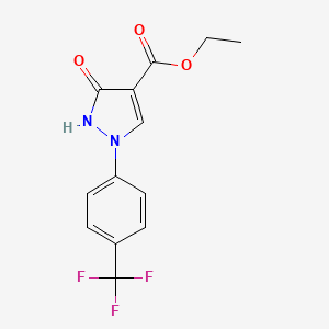 molecular formula C13H11F3N2O3 B3395510 Ethyl 3-hydroxy-1-(4-(trifluoromethyl)phenyl)-1H-pyrazole-4-carboxylate CAS No. 675148-19-3