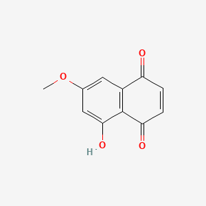 molecular formula C11H8O4 B3395529 1,4-Naphthalenedione, 5-hydroxy-7-methoxy- CAS No. 70063-61-5
