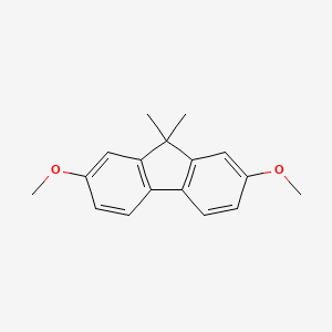 molecular formula C17H18O2 B3395537 2,7-Dimethoxy-9,9-dimethyl-9H-fluorene CAS No. 70278-85-2