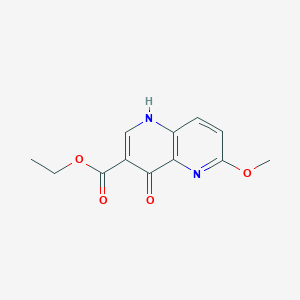 molecular formula C12H12N2O4 B3395554 Ethyl 4-hydroxy-6-methoxy-1,5-naphthyridine-3-carboxylate CAS No. 724788-63-0