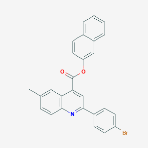 molecular formula C27H18BrNO2 B339569 Naphthalen-2-yl 2-(4-bromophenyl)-6-methylquinoline-4-carboxylate 