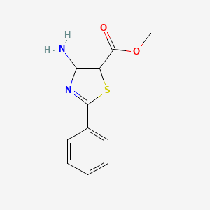 molecular formula C11H10N2O2S B3395736 4-Amino-2-phenyl-thiazole-5-carboxylic acid methyl ester CAS No. 99967-80-3