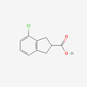 molecular formula C10H9ClO2 B3395760 4-chloro-2,3-dihydro-1H-indene-2-carboxylic acid CAS No. 1071727-67-7