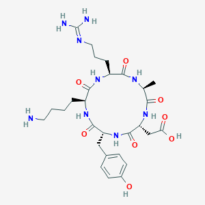 molecular formula C28H43N9O8 B3395784 Cyclo(-Arg-Ala-Asp-D-Tyr-Lys) CAS No. 1193347-53-3