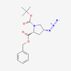 molecular formula C17H22N4O4 B3395794 (4R)-4-Azido-1-Boc-D-proline benzyl ester CAS No. 132622-97-0