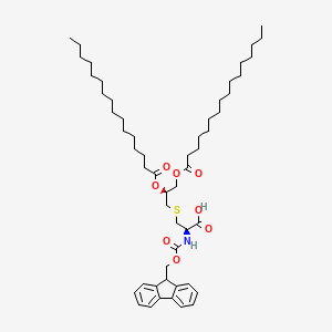 molecular formula C53H83NO8S B3395806 Fmoc-Cys((S)-2,3-di(palmitoyloxy)-propyl)-OH CAS No. 139573-78-7