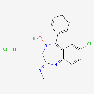 molecular formula C16H15Cl2N3O B3395894 盐酸氯氮卓酮 CAS No. 438-41-5