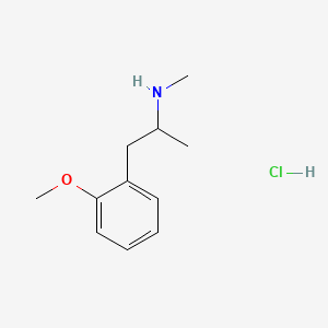 molecular formula C11H17NO.ClH<br>C11H18ClNO B3395912 Methoxyphenamine hydrochloride CAS No. 5588-10-3