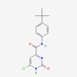 molecular formula C15H16ClN3O2 B3396032 N-(4-tert-butylphenyl)-6-chloro-2-oxo-1H-pyrimidine-4-carboxamide CAS No. 931066-01-2