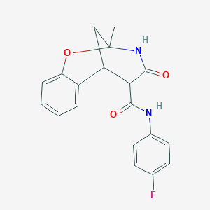 N-(4-fluorophenyl)-2-methyl-4-oxo-3,4,5,6-tetrahydro-2H-2,6-methanobenzo[g][1,3]oxazocine-5-carboxamide