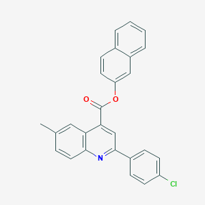 molecular formula C27H18ClNO2 B339615 Naphthalen-2-yl 2-(4-chlorophenyl)-6-methylquinoline-4-carboxylate 