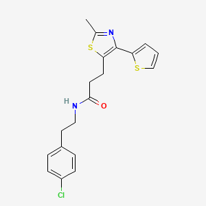N-(4-chlorophenethyl)-3-(2-methyl-4-(thiophen-2-yl)thiazol-5-yl)propanamide
