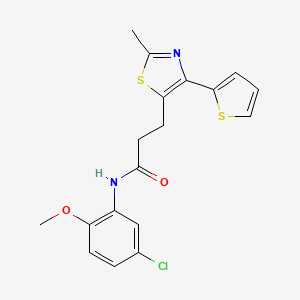 N-(5-chloro-2-methoxyphenyl)-3-[2-methyl-4-(thiophen-2-yl)-1,3-thiazol-5-yl]propanamide