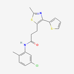 N-(5-chloro-2-methylphenyl)-3-(2-methyl-4-(thiophen-2-yl)thiazol-5-yl)propanamide