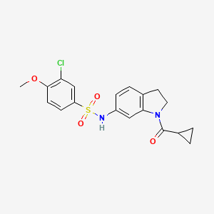 3-chloro-N-(1-(cyclopropanecarbonyl)indolin-6-yl)-4-methoxybenzenesulfonamide