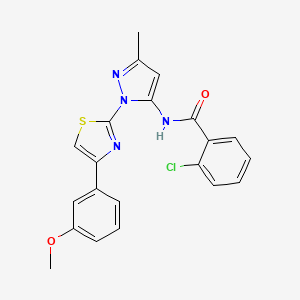 2-chloro-N-(1-(4-(3-methoxyphenyl)thiazol-2-yl)-3-methyl-1H-pyrazol-5-yl)benzamide