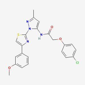 2-(4-chlorophenoxy)-N-(1-(4-(3-methoxyphenyl)thiazol-2-yl)-3-methyl-1H-pyrazol-5-yl)acetamide