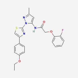 N-(1-(4-(4-ethoxyphenyl)thiazol-2-yl)-3-methyl-1H-pyrazol-5-yl)-2-(2-fluorophenoxy)acetamide