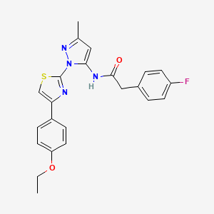 N-(1-(4-(4-ethoxyphenyl)thiazol-2-yl)-3-methyl-1H-pyrazol-5-yl)-2-(4-fluorophenyl)acetamide