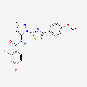 B3396504 N-(1-(4-(4-ethoxyphenyl)thiazol-2-yl)-3-methyl-1H-pyrazol-5-yl)-2,4-difluorobenzamide CAS No. 1019095-88-5